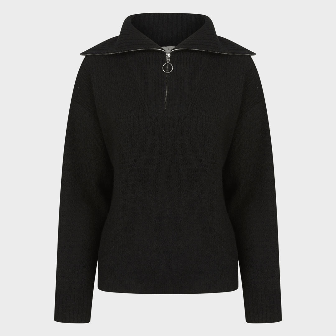 Ladies 1/4 Zip Knitted Jumper from You Know Who's
