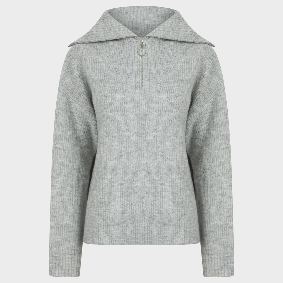 Ladies 1/4 Zip Knitted Jumper from You Know Who's