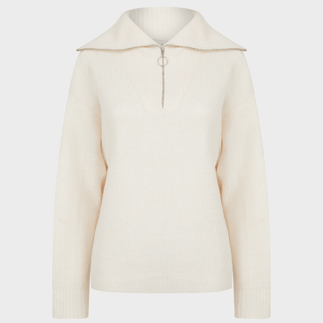 Ladies 1/4 Zip Knitted Jumper from You Know Who's