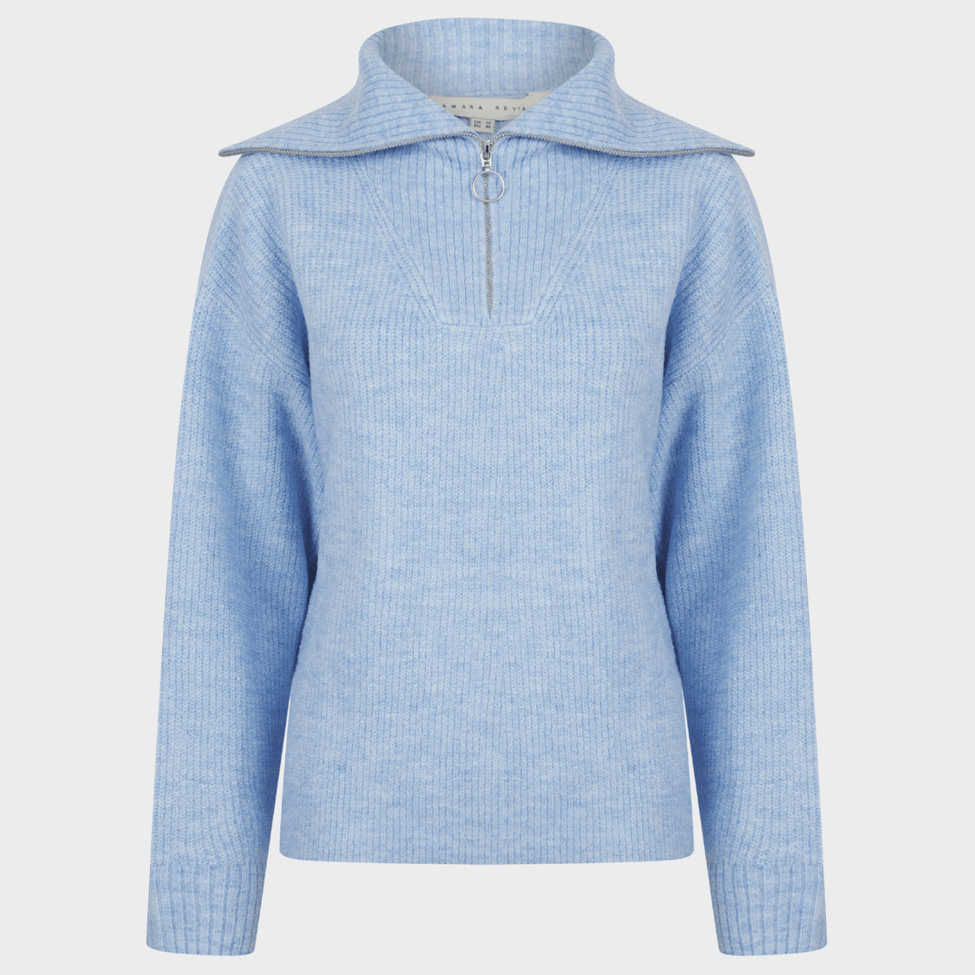 Ladies 1/4 Zip Knitted Jumper from You Know Who's