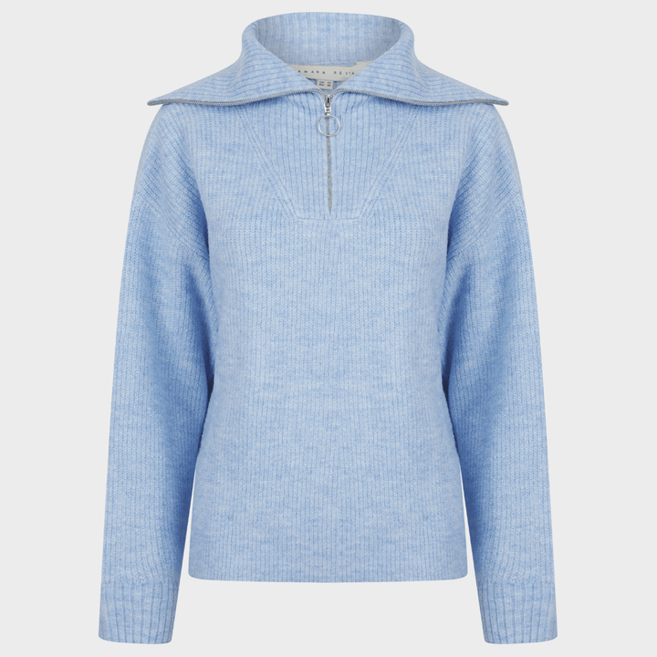 Ladies 1/4 Zip Knitted Jumper from You Know Who's