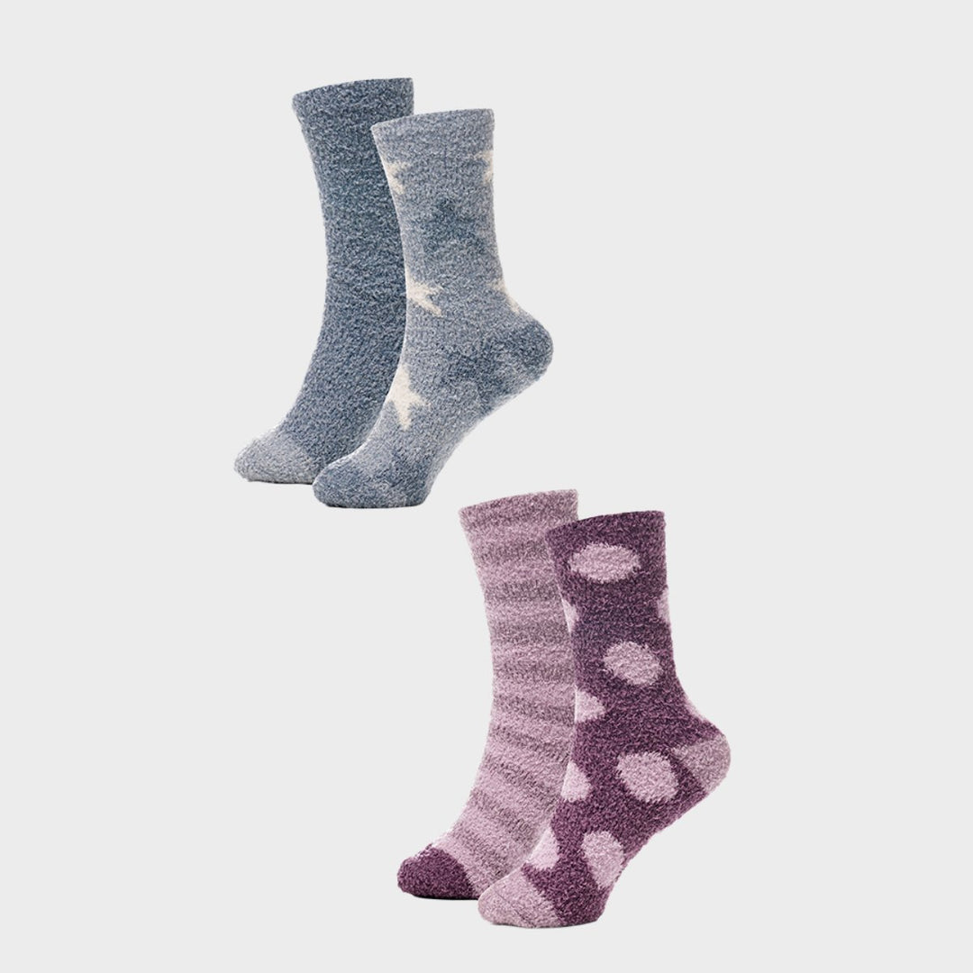 Ladies 2PK Marl Cosy Socks from You Know Who's