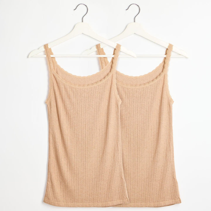 Ladies 2pk Thermal Pointelle Cami Vest from You Know Who's