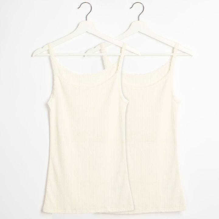 Ladies 2pk Thermal Pointelle Cami Vest from You Know Who's