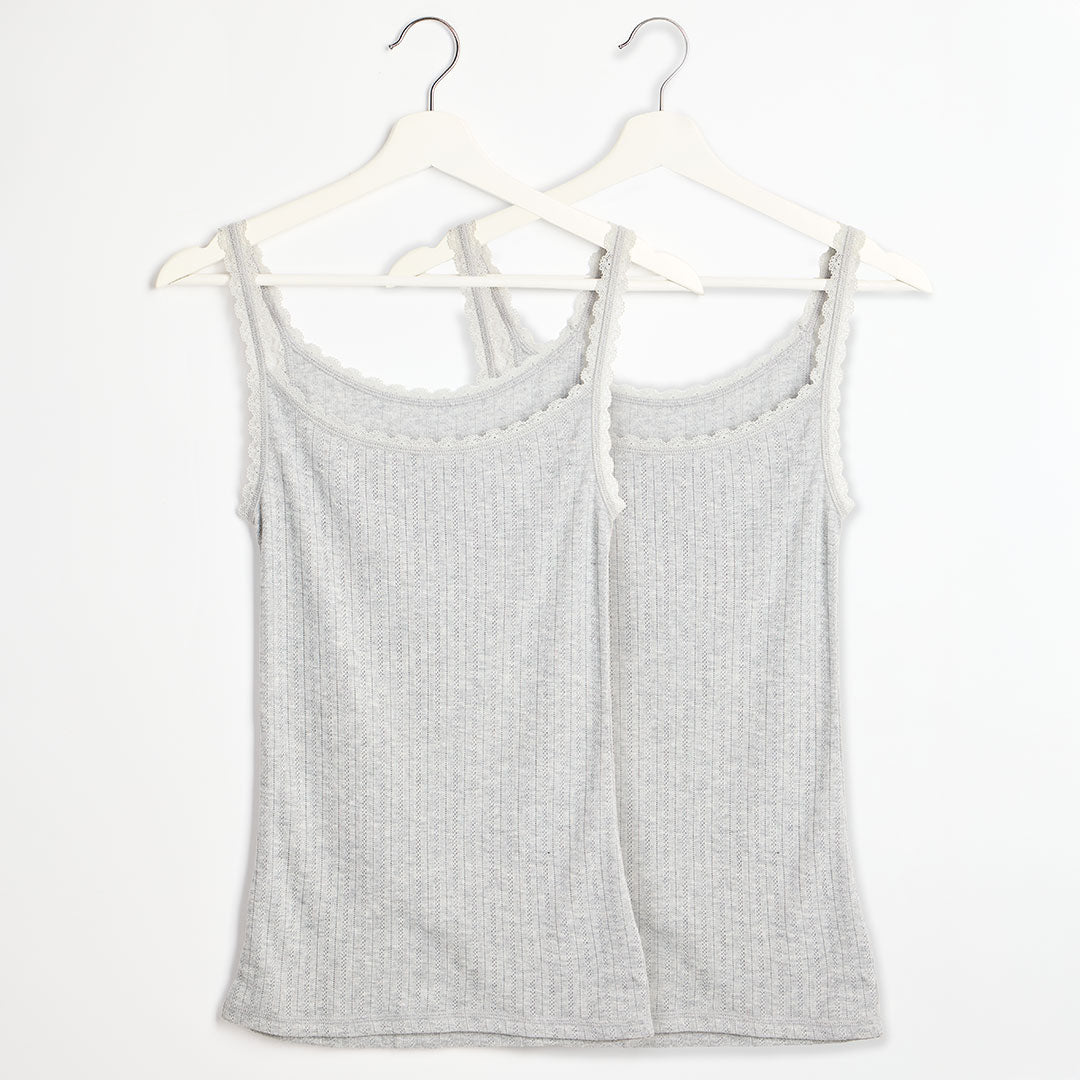 Ladies 2pk Thermal Pointelle Cami Vest from You Know Who's