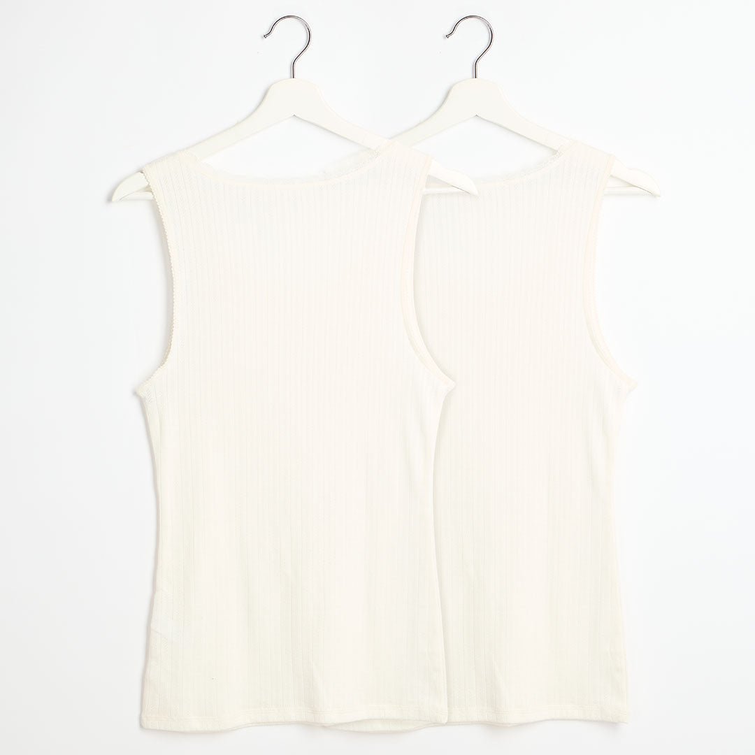 Ladies 2pk Thermal Pointelle Vest from You Know Who's