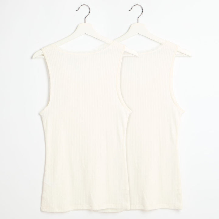 Ladies 2pk Thermal Pointelle Vest from You Know Who's