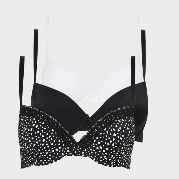 Ladies 3 Pack T-Shirt Bra from You Know Who's