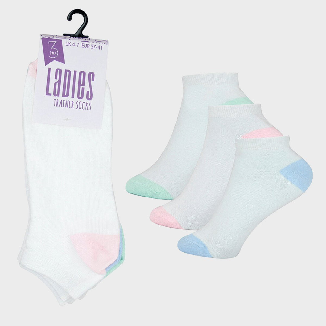 Ladies 3PCK Trainer Socks from You Know Who's