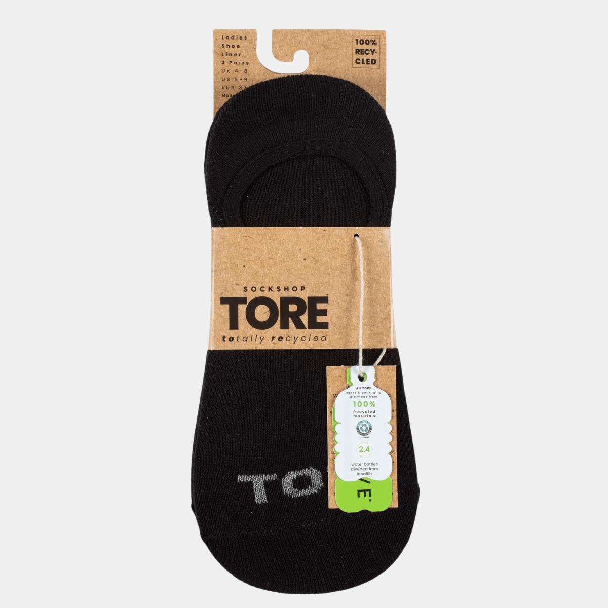 Ladies 3pk Black Shoe Liner Sock from You Know Who's