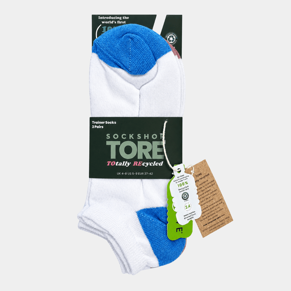 Ladies 3pk Contrast Heel Trainer Socks from You Know Who's