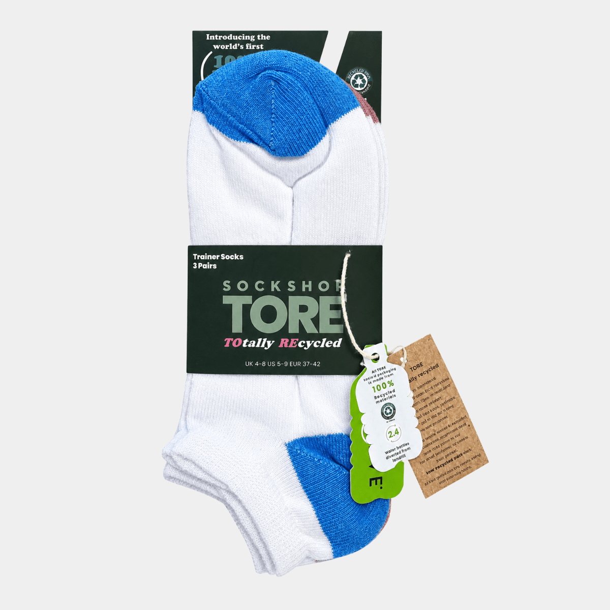 Ladies 3pk Contrast Heel Trainer Socks from You Know Who's