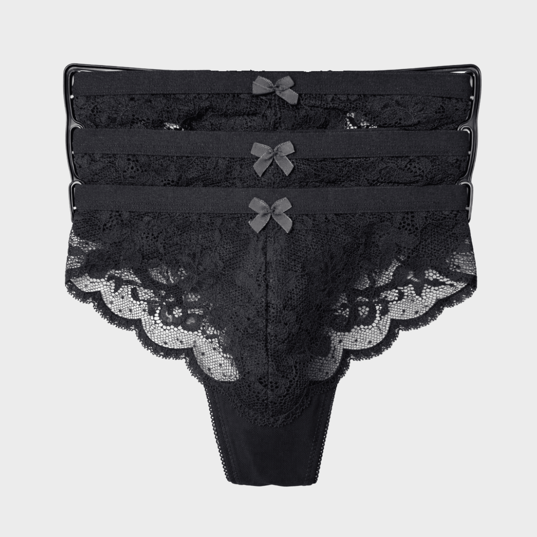 Ladies 3pk Lace Thongs from You Know Who's