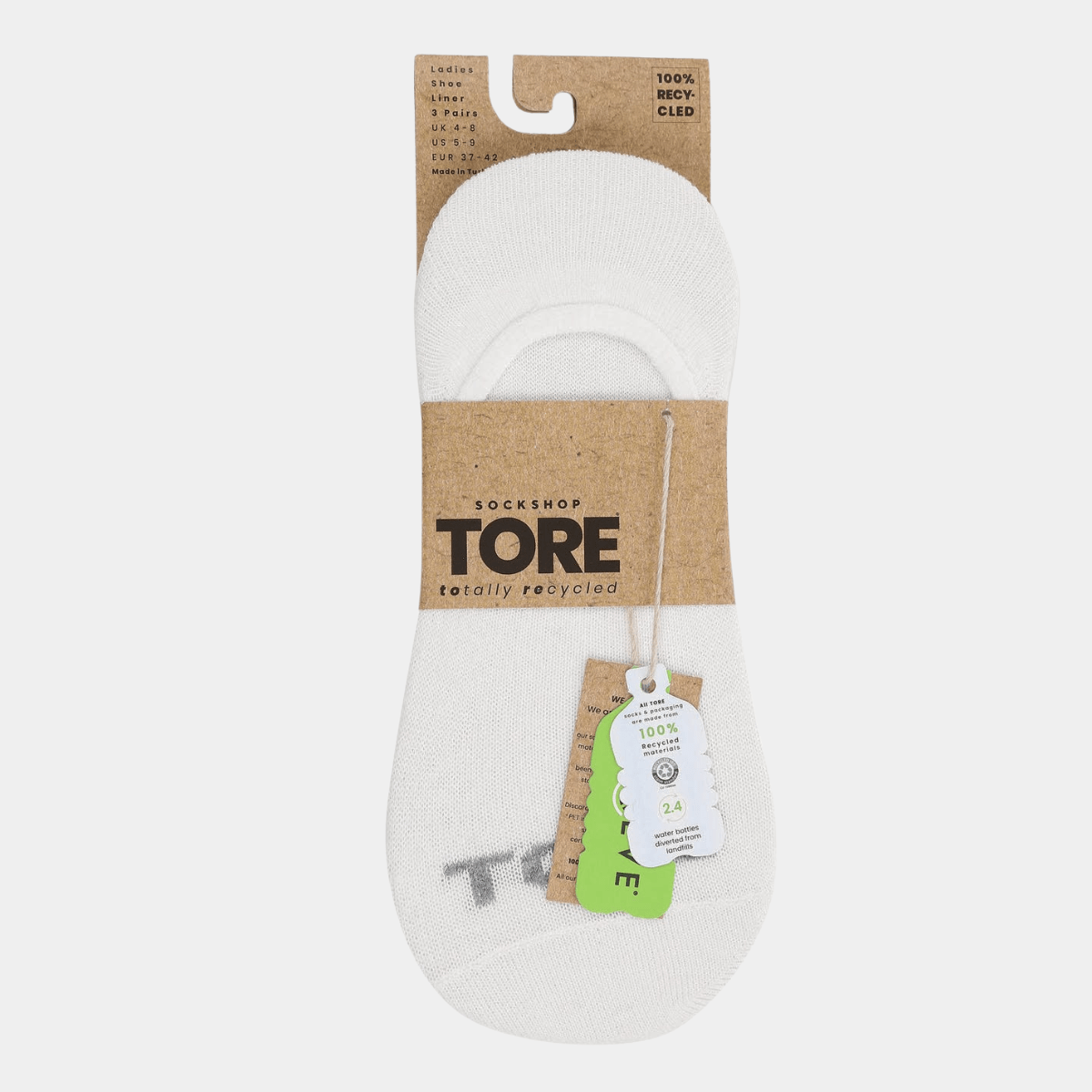 Ladies 3pk White Shoe Liner Sock from You Know Who's