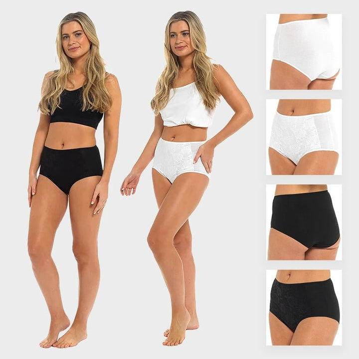 Ladies 4 - pack Lace Front Briefs from You Know Who's