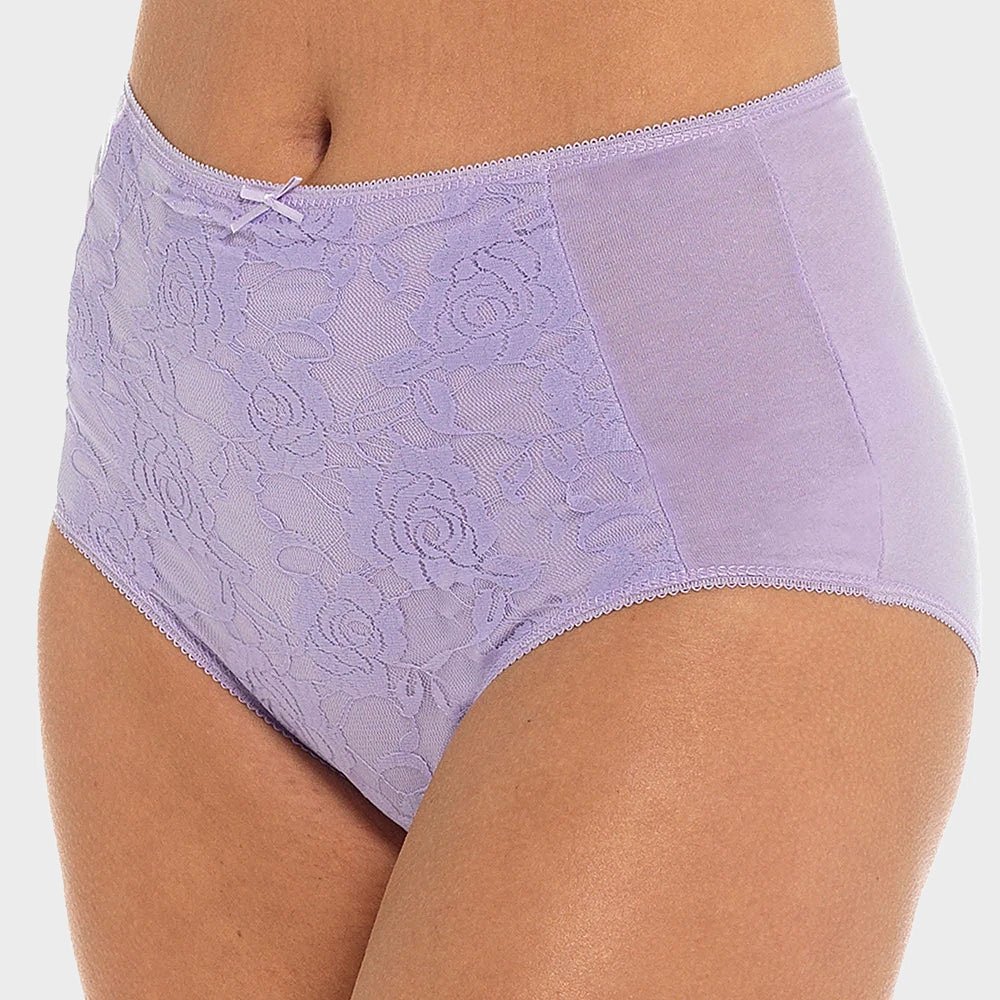Ladies 4 - pack Pastel Lace Front Briefs from You Know Who's