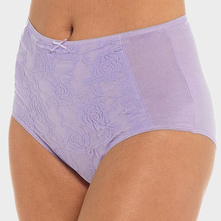 Ladies 4 - pack Pastel Lace Front Briefs from You Know Who's
