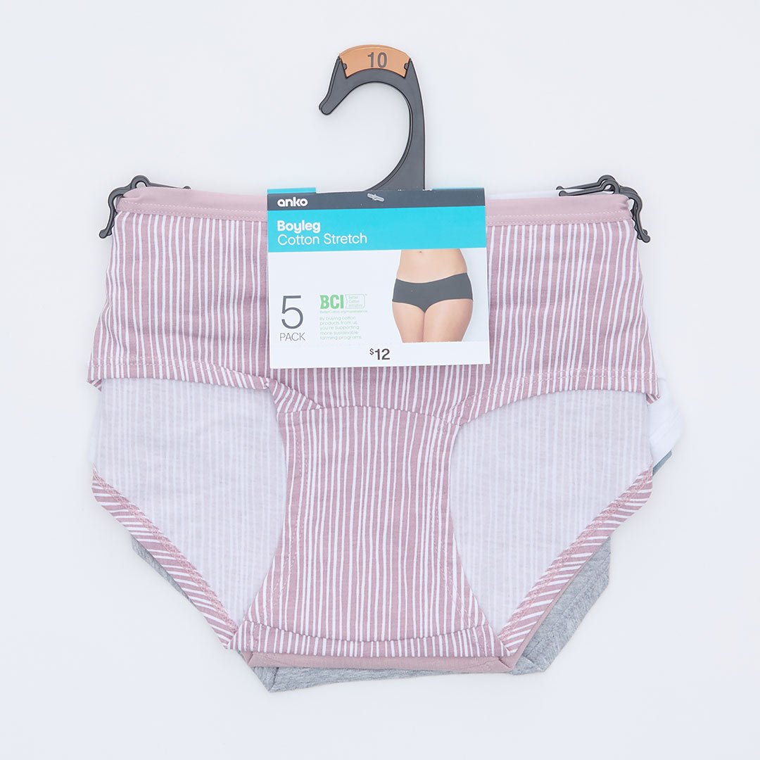 Ladies 5PK Boyleg Briefs from You Know Who's