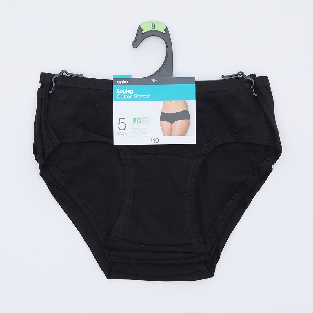 Ladies 5PK Boyleg Briefs from You Know Who's