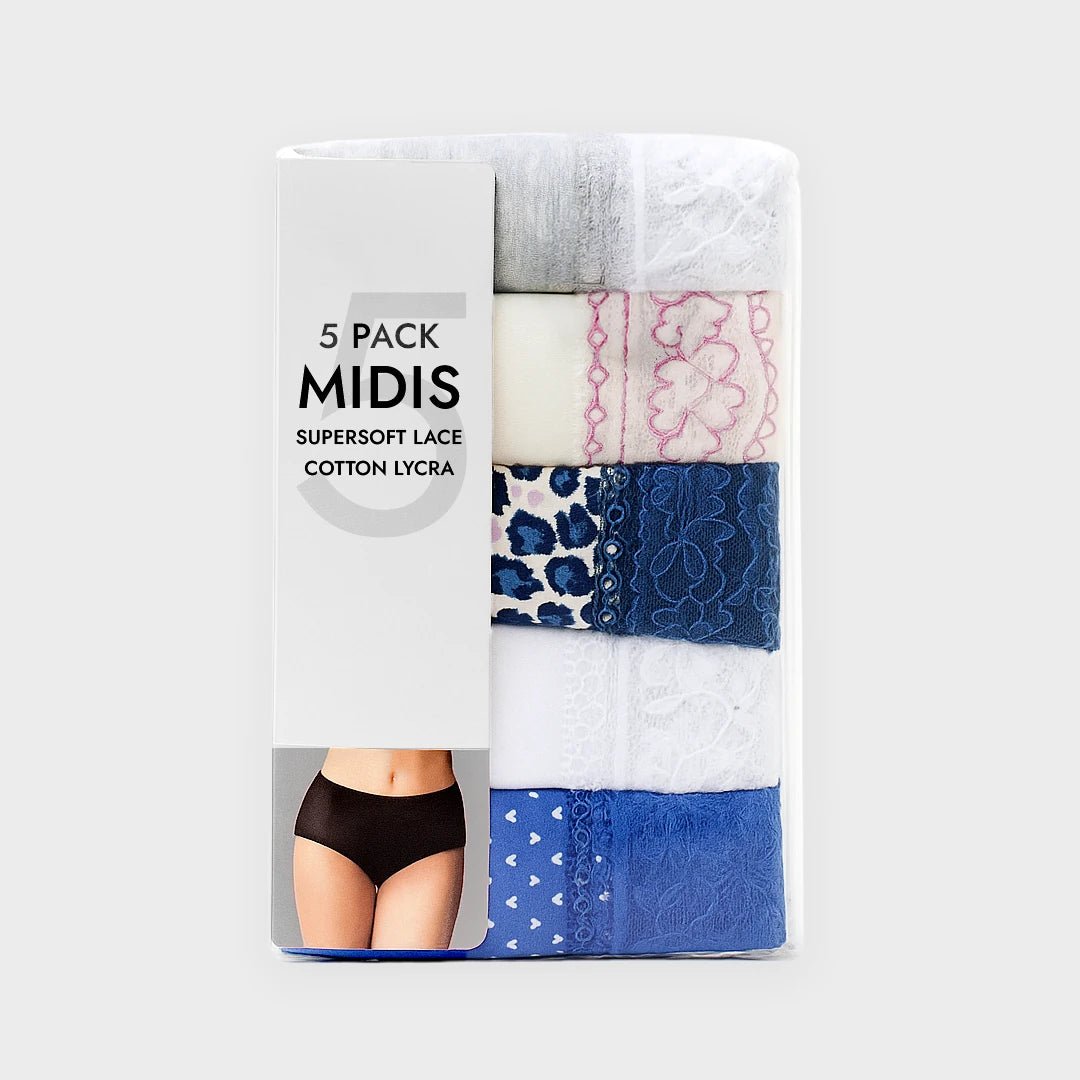 Ladies 5PK Midi Briefs from You Know Who's
