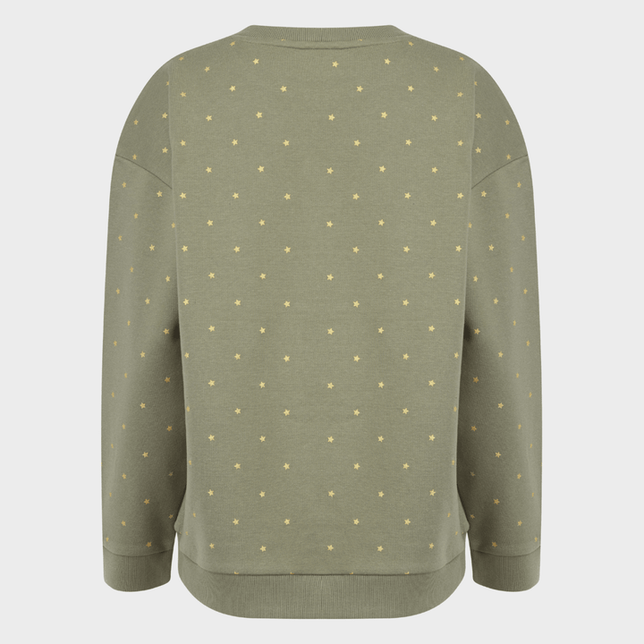 Ladies All Over Metallic Star Sweatshirt from You Know Who's