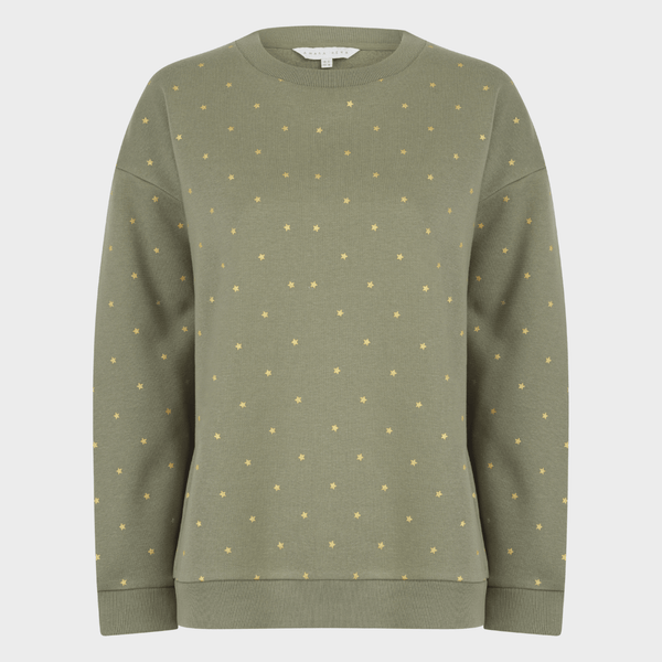 Ladies All Over Metallic Star Sweatshirt from You Know Who's
