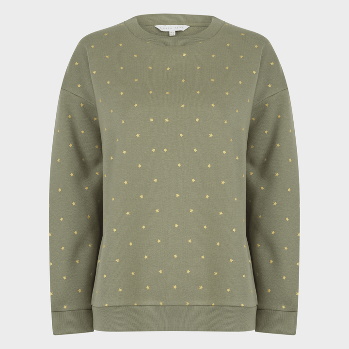 Ladies All Over Metallic Star Sweatshirt from You Know Who's