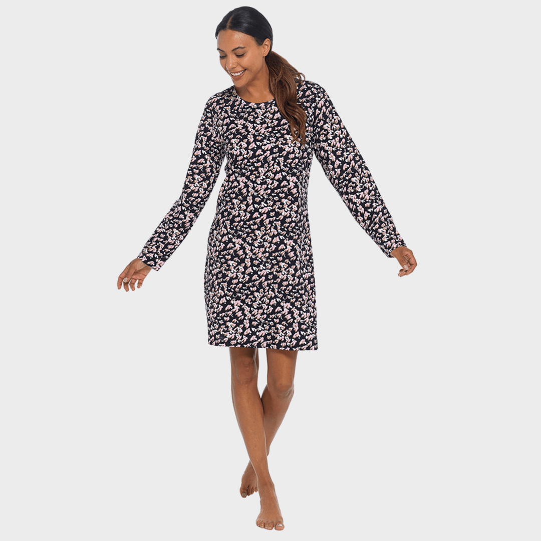 Ladies All Over Print Long Sleeve Nightie from You Know Who's