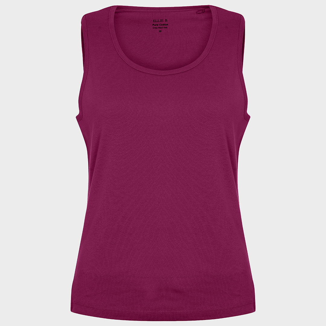 Ladies Amaranth Crew Neck Vest from You Know Who's