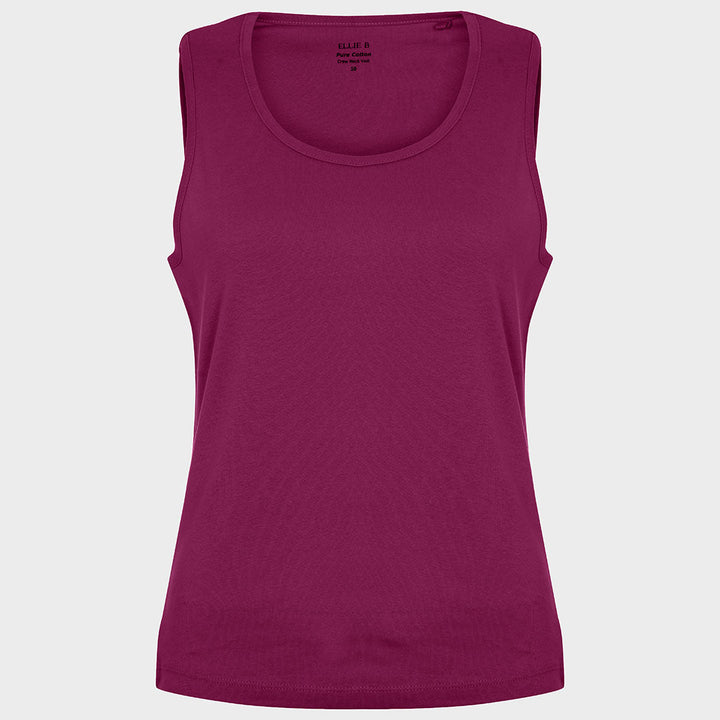 Ladies Amaranth Crew Neck Vest from You Know Who's
