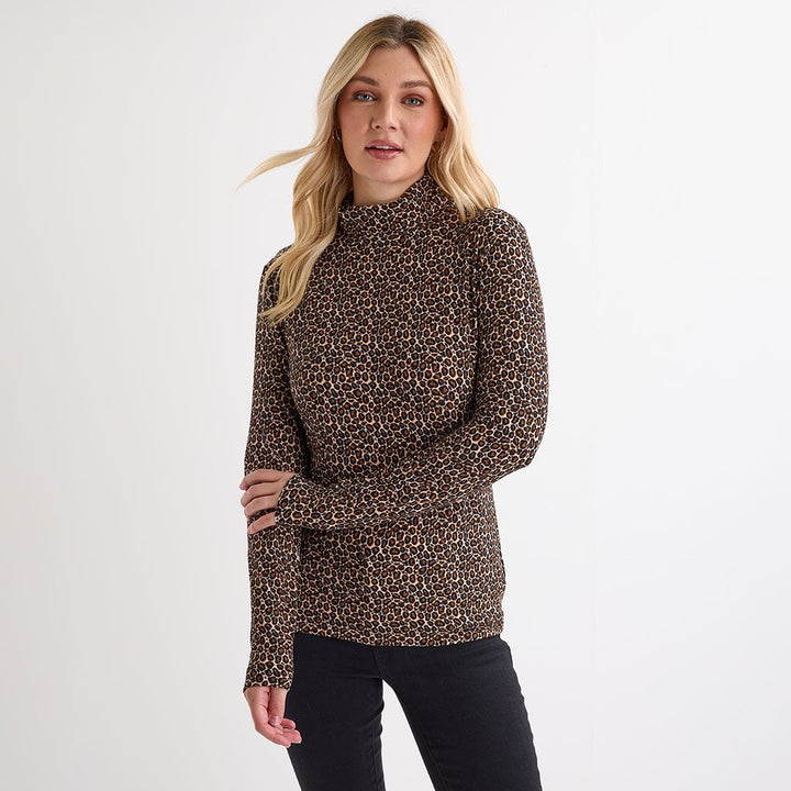 Ladies Animal Multi Soft Touch Roll Neck from You Know Who's