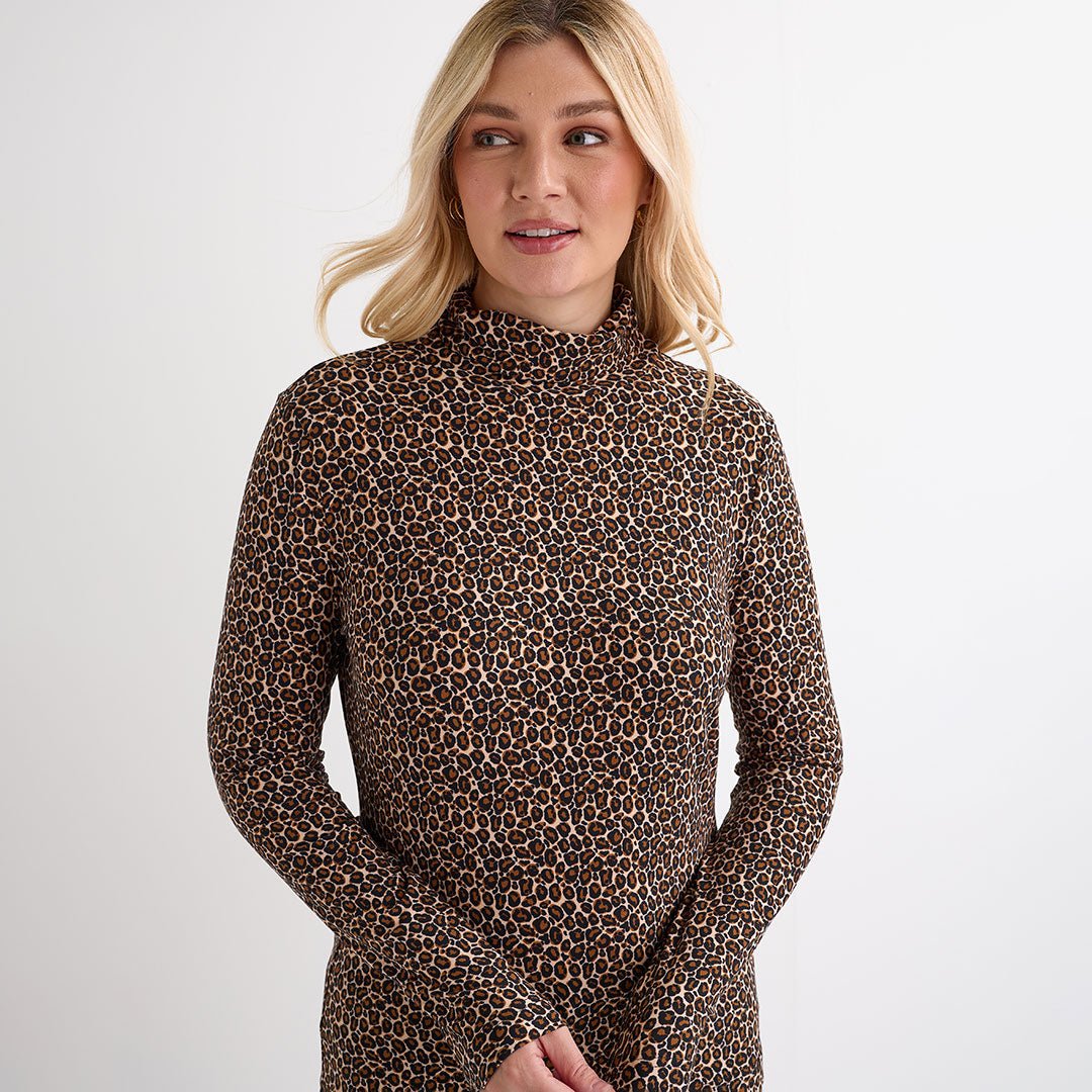 Ladies Animal Multi Soft Touch Roll Neck from You Know Who's