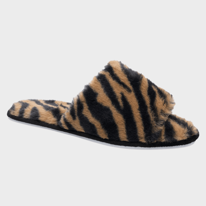 Ladies Animal Print Plush Slider from You Know Who's