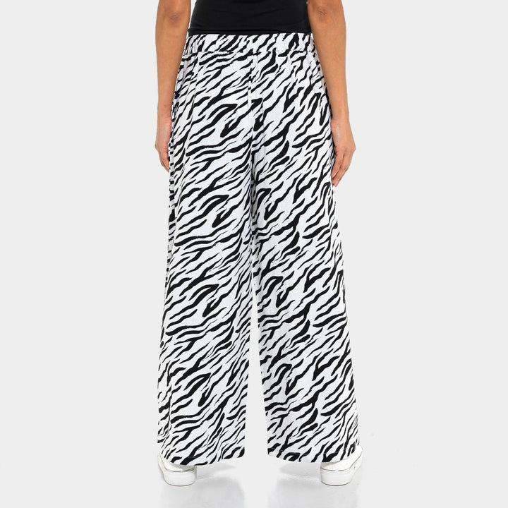 Ladies Animal Print Wide Leg Linen Trouser from You Know Who's
