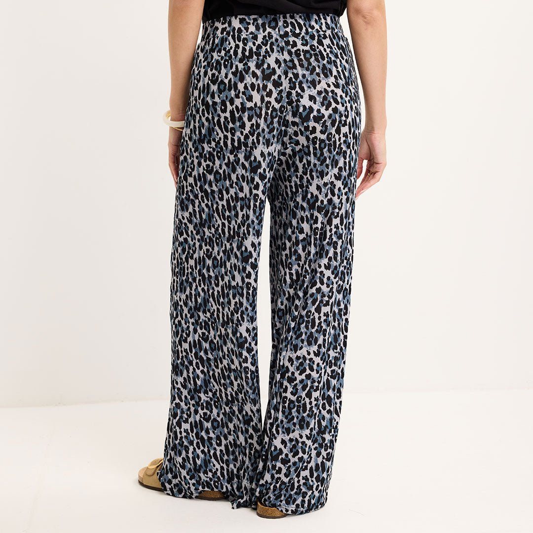 Ladies Animal Printed Plisse Trouser from You Know Who's