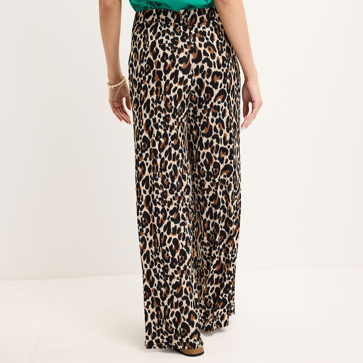 Ladies Animal Printed Plisse Trouser from You Know Who's