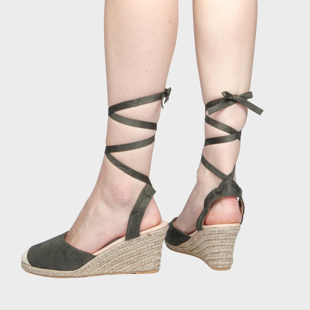 Ladies Ankle Tie Hessian Shoe from You Know Who's