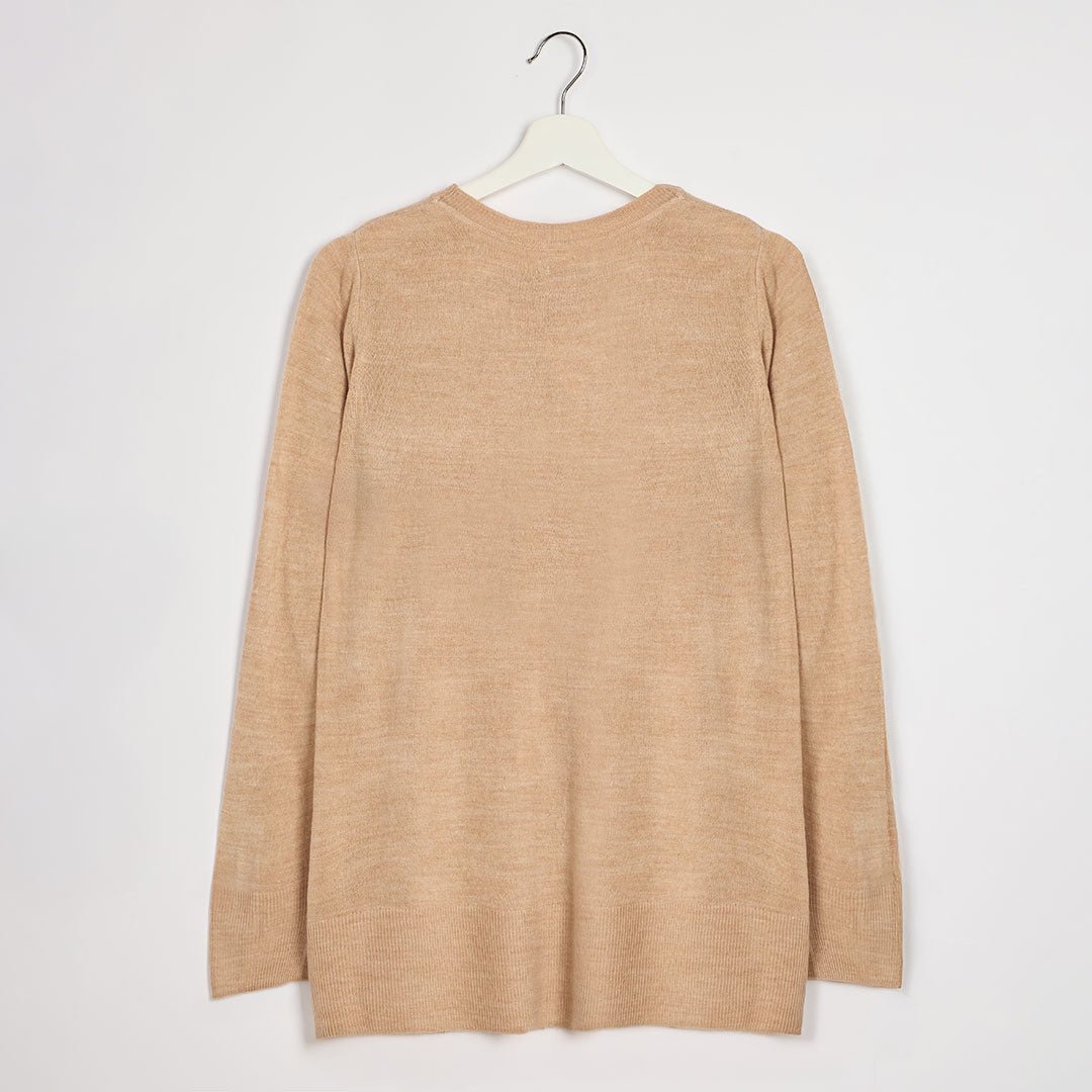 Ladies Beige Crew Jumper from You Know Who's