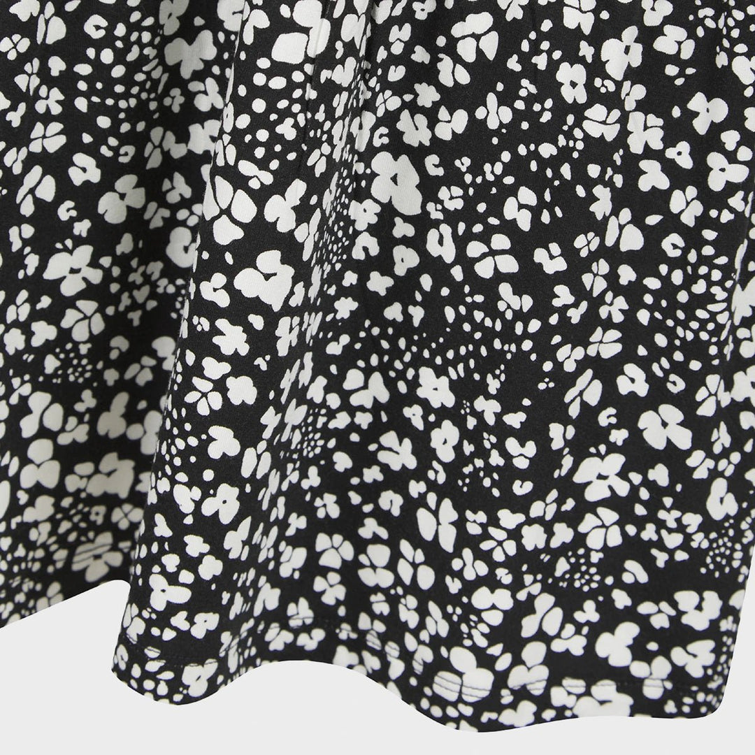 Ladies Black and White Strappy Print Jersey Dress from You Know Who's
