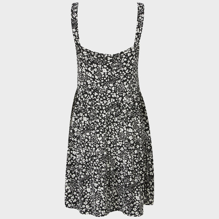 Ladies Black and White Strappy Print Jersey Dress from You Know Who's