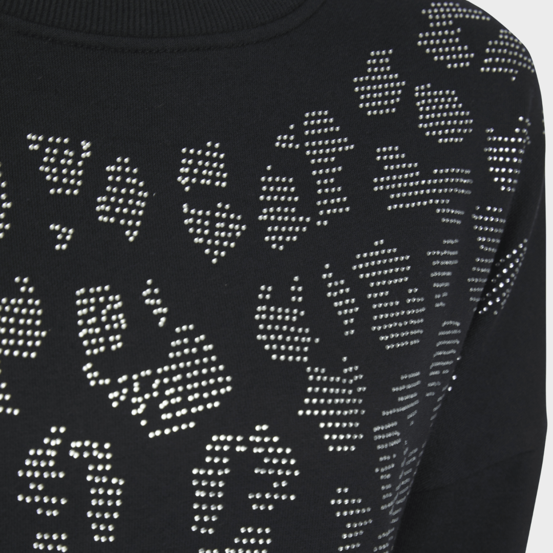 Ladies Black Animal Diamante Sweater from You Know Who's