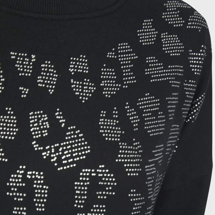 Ladies Black Animal Diamante Sweater from You Know Who's