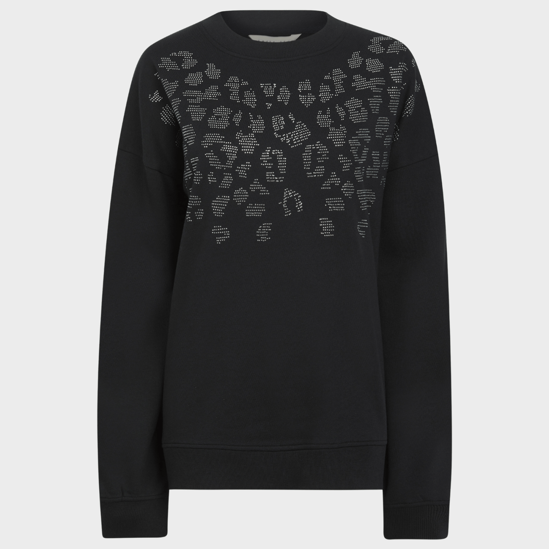 Ladies Black Animal Diamante Sweater from You Know Who's