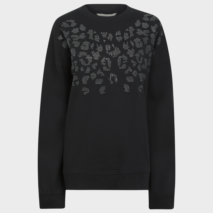 Ladies Black Animal Diamante Sweater from You Know Who's