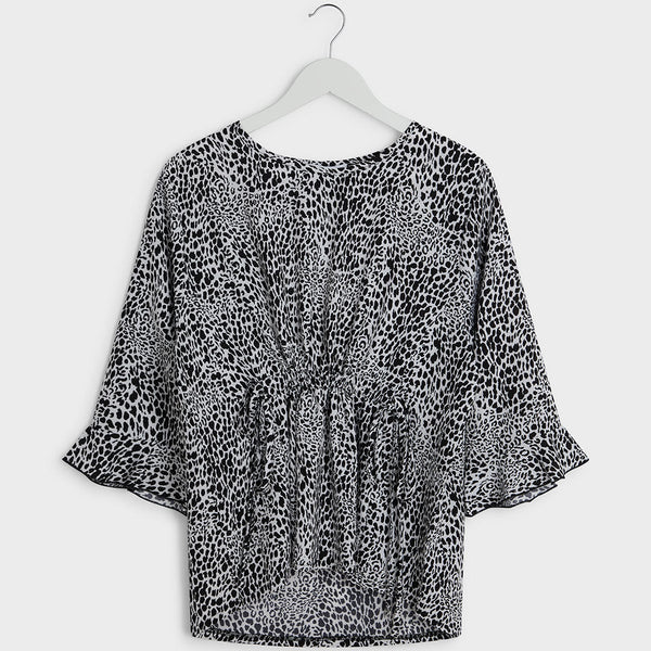 Ladies Black Animal Print Top from You Know Who's