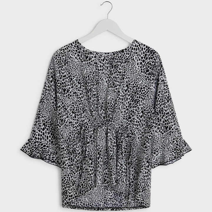 Ladies Black Animal Print Top from You Know Who's