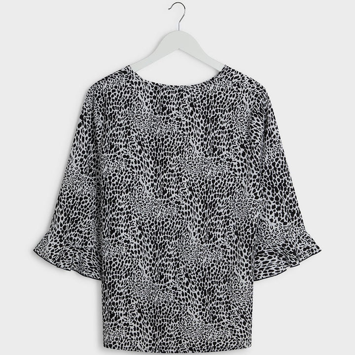Ladies Black Animal Print Top from You Know Who's