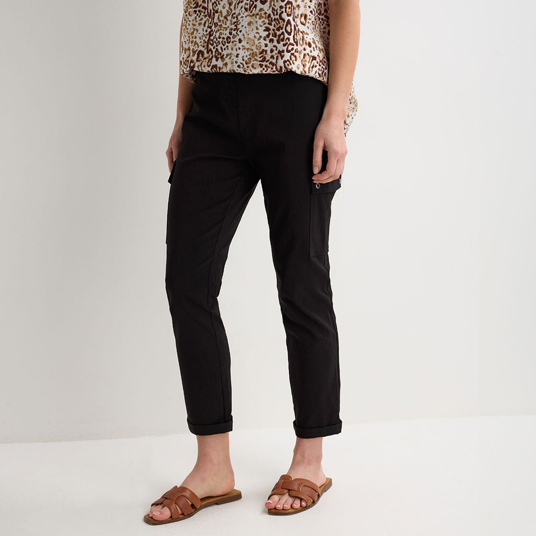 Ladies Black Bengaline Combat Trouser from You Know Who's