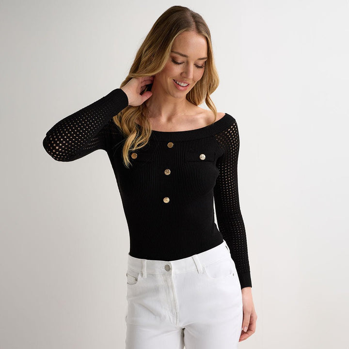 Ladies Black Bodysuit from You Know Who's