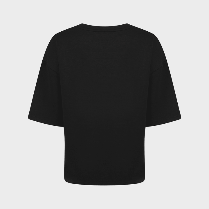 Ladies Black Boxy T-shirt from You Know Who's